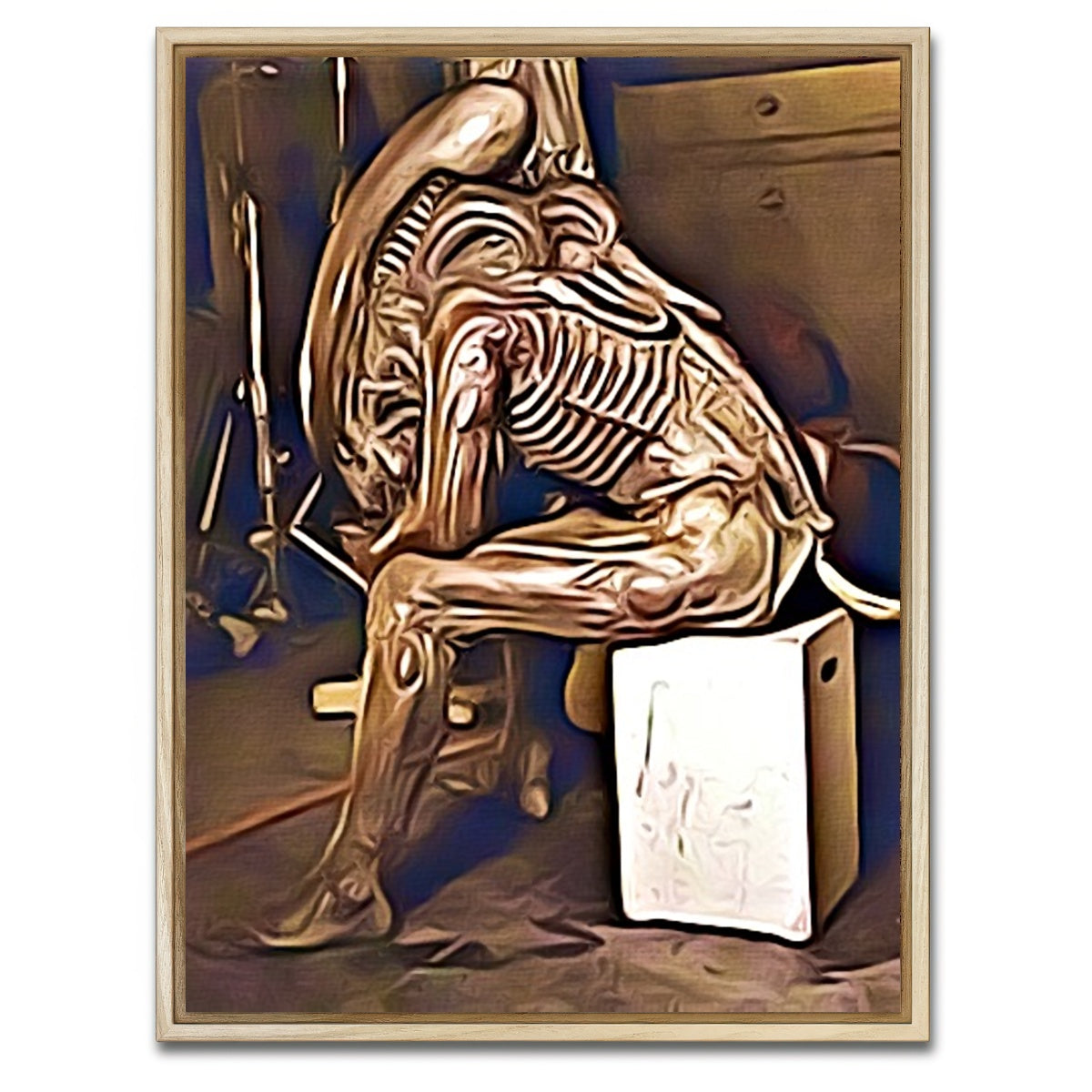 AUTO-MOCKUP WHITE | Tired Alien | 1 Piece | Natural Framed Canvas | group=3x4