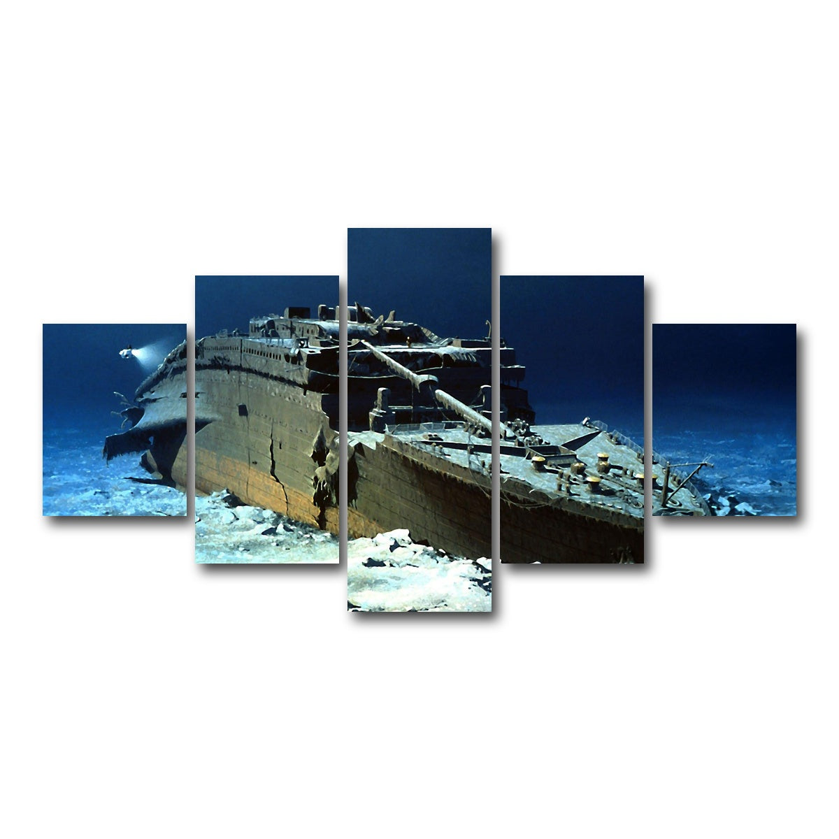 AUTO-MOCKUP WHITE | Titanic wreck | 5 Piece | Gallery Wrap Canvas | group=5_short