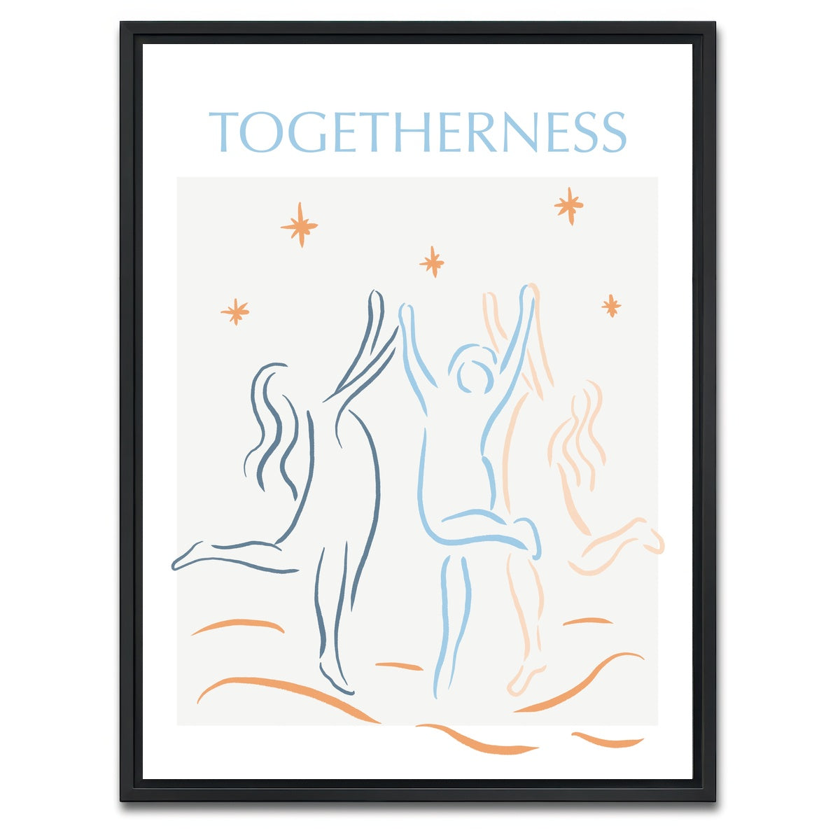 AUTO-MOCKUP WHITE | Togetherness Blue | 1 Piece | Black Framed Canvas | group=3x4