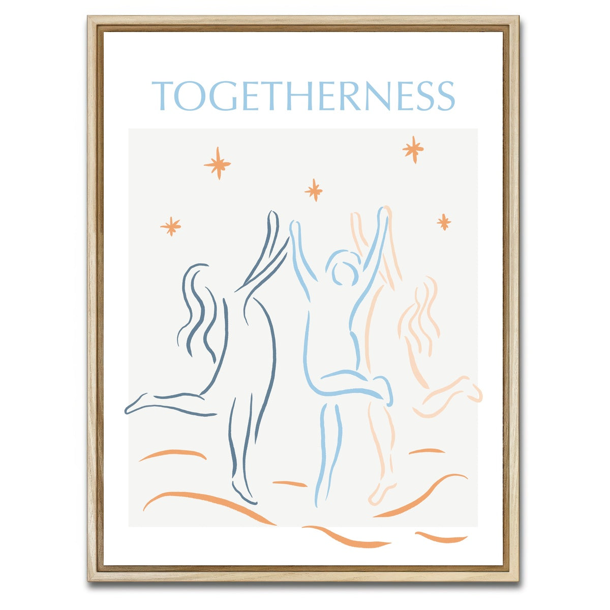 AUTO-MOCKUP WHITE | Togetherness Blue | 1 Piece | Natural Framed Canvas | group=3x4