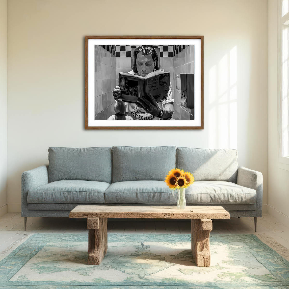 AUTO-MOCKUP ROOM | Toilet Reading Wall Art