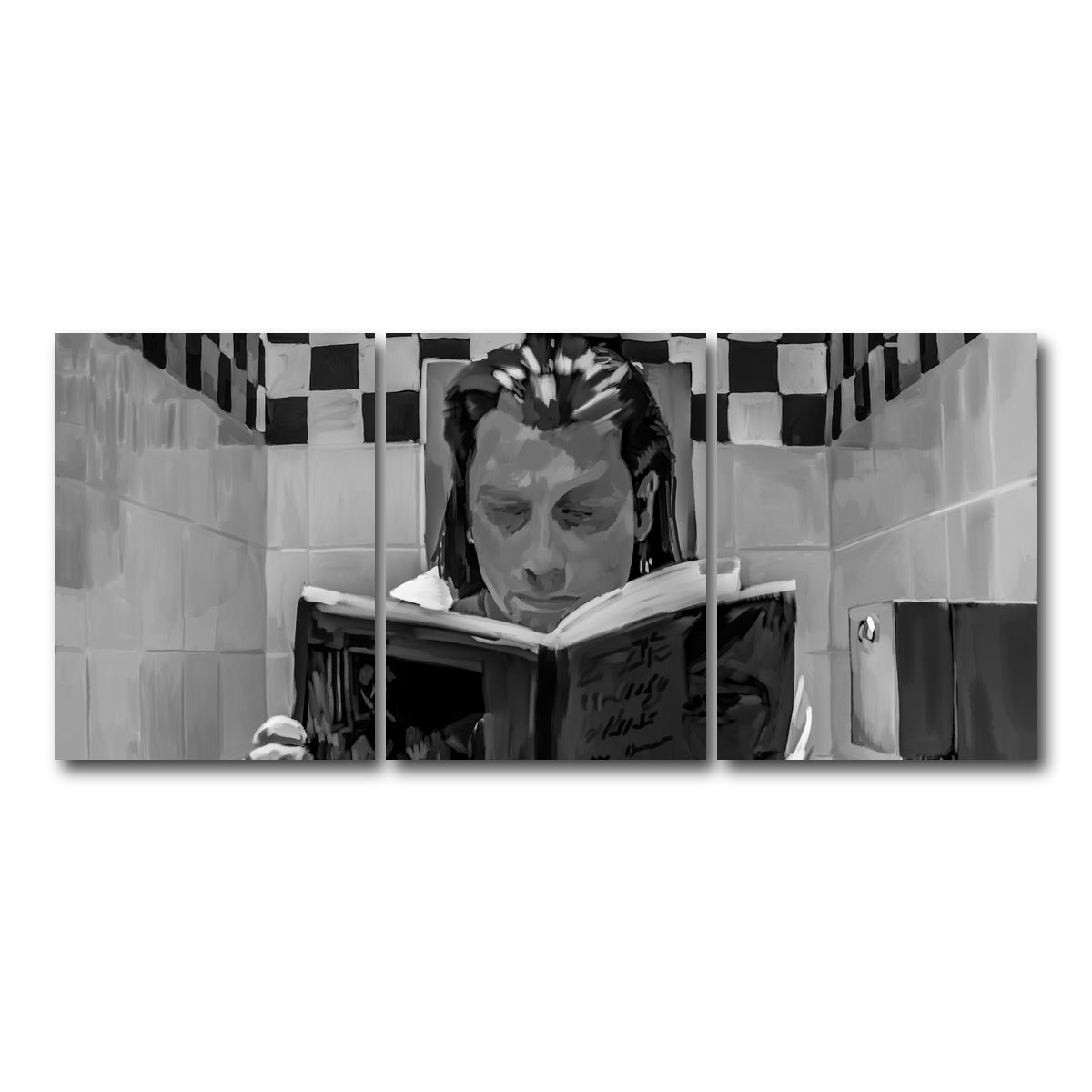 AUTO-MOCKUP WHITE | Toilet Reading | 3 Piece | Gallery Wrap Canvas | group=18x24