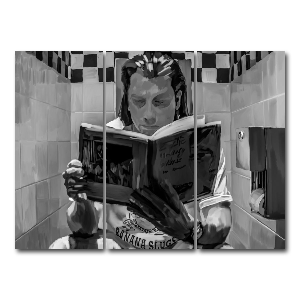 AUTO-MOCKUP WHITE | Toilet Reading | 3 Piece | Gallery Wrap Canvas | group=8x18