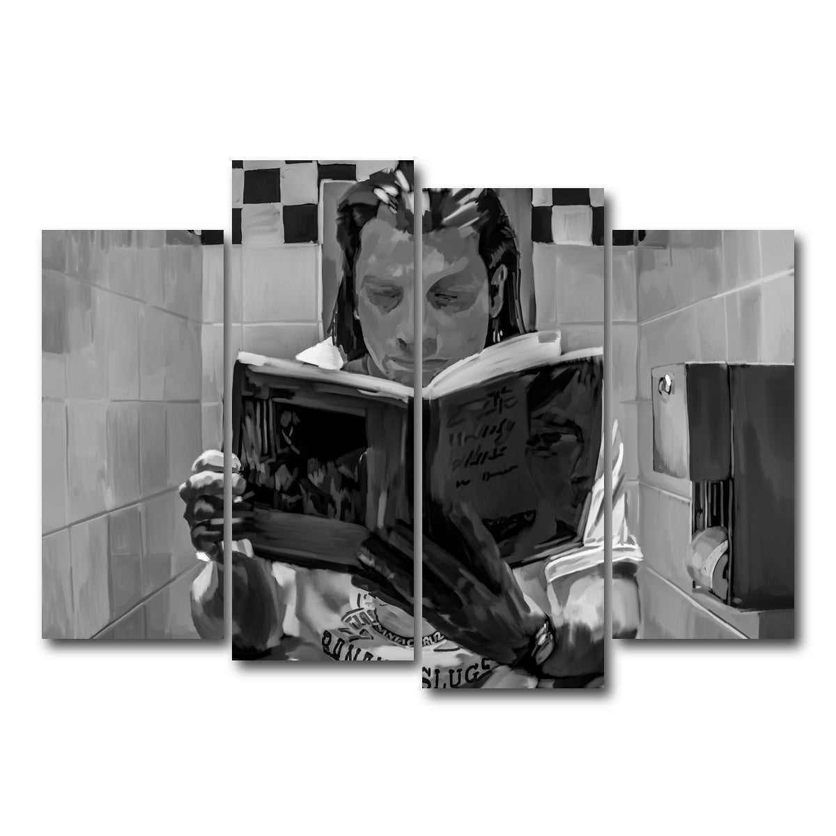 AUTO-MOCKUP WHITE | Toilet Reading | 4 Piece | Gallery Wrap Canvas | group=4_normal