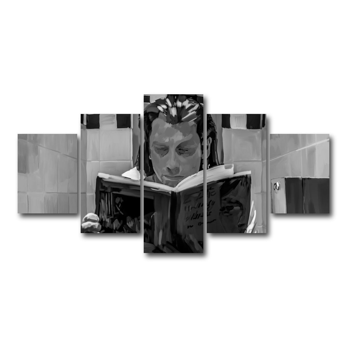 AUTO-MOCKUP WHITE | Toilet Reading | 5 Piece | Gallery Wrap Canvas | group=5_short