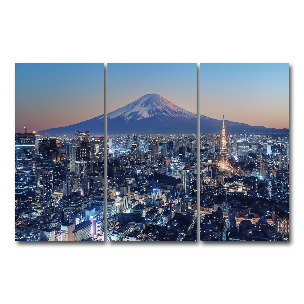 AUTO-MOCKUP WHITE | Tokyo City | 3 Piece | Gallery Wrap Canvas | group=12x24