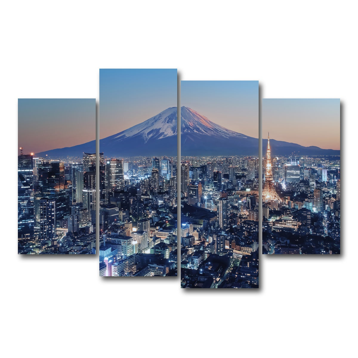 AUTO-MOCKUP WHITE | Tokyo City | 4 Piece | Gallery Wrap Canvas | group=4_short