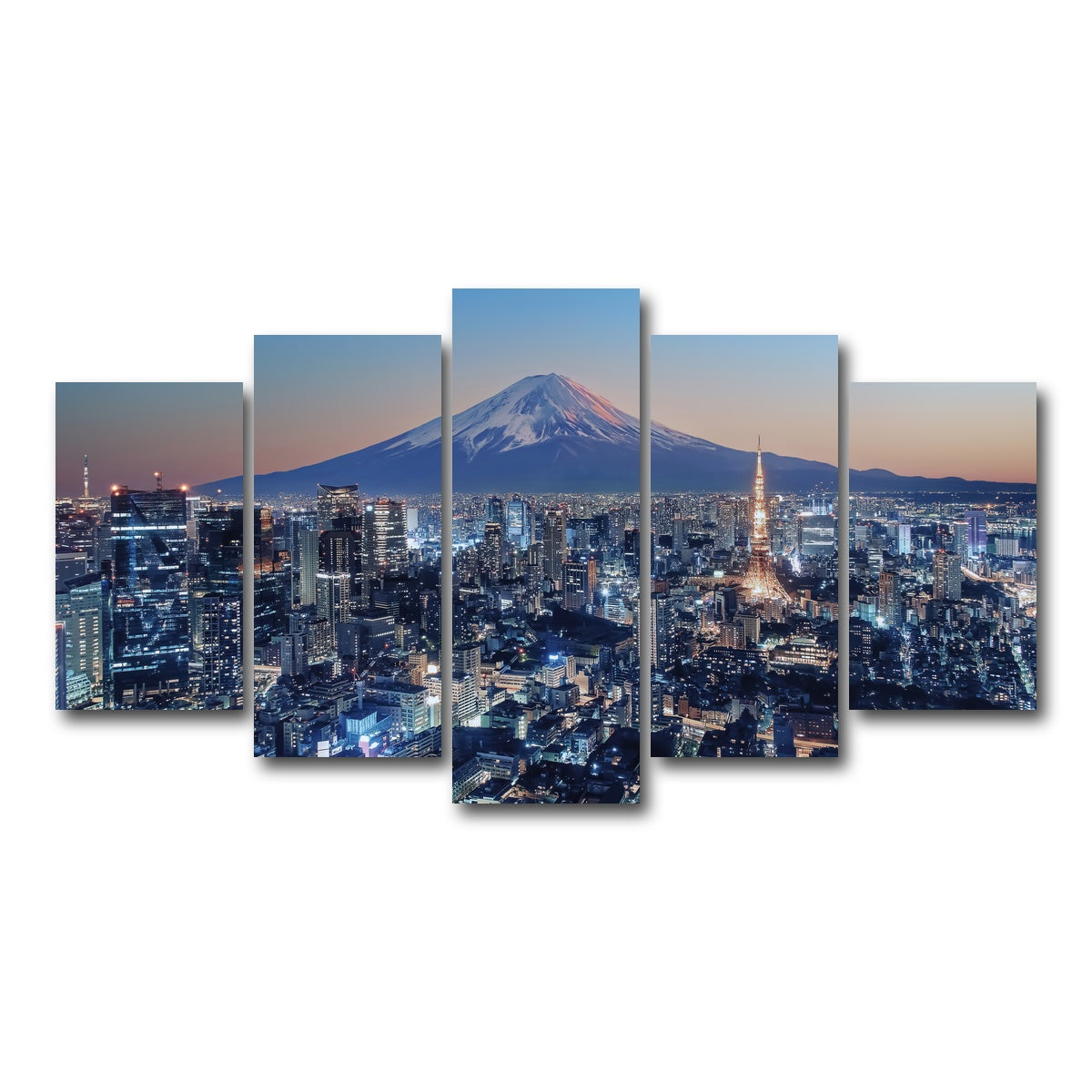 AUTO-MOCKUP WHITE | Tokyo City | 5 Piece | Gallery Wrap Canvas | group=5_normal