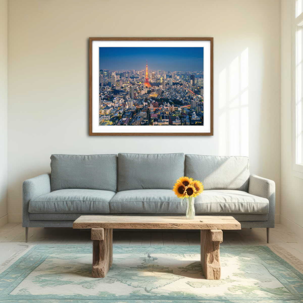 AUTO-MOCKUP ROOM | Tokyo Skyline Wall Art