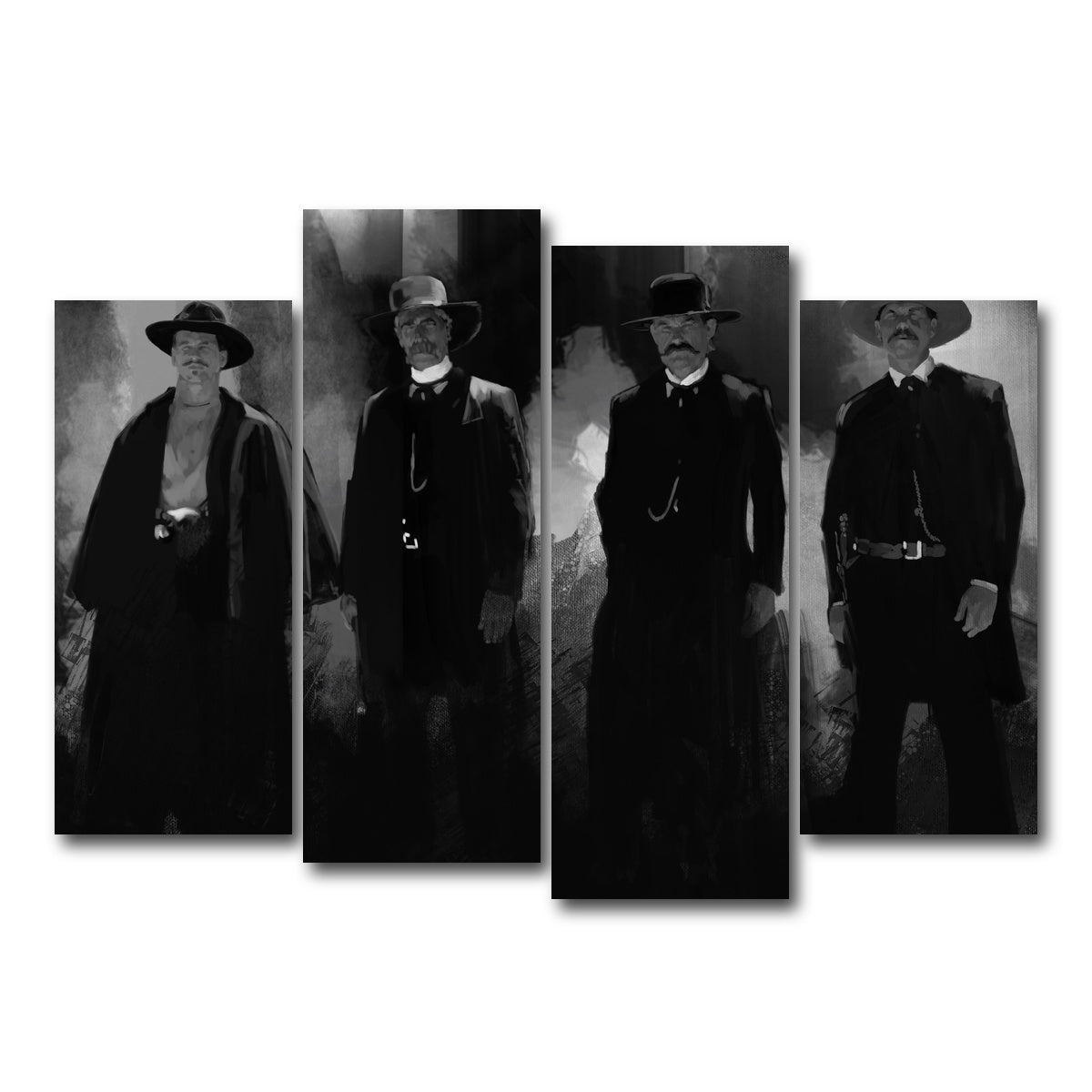 AUTO-MOCKUP WHITE | Tombstone Gang | 4 Piece | Gallery Wrap Canvas | group=4_normal