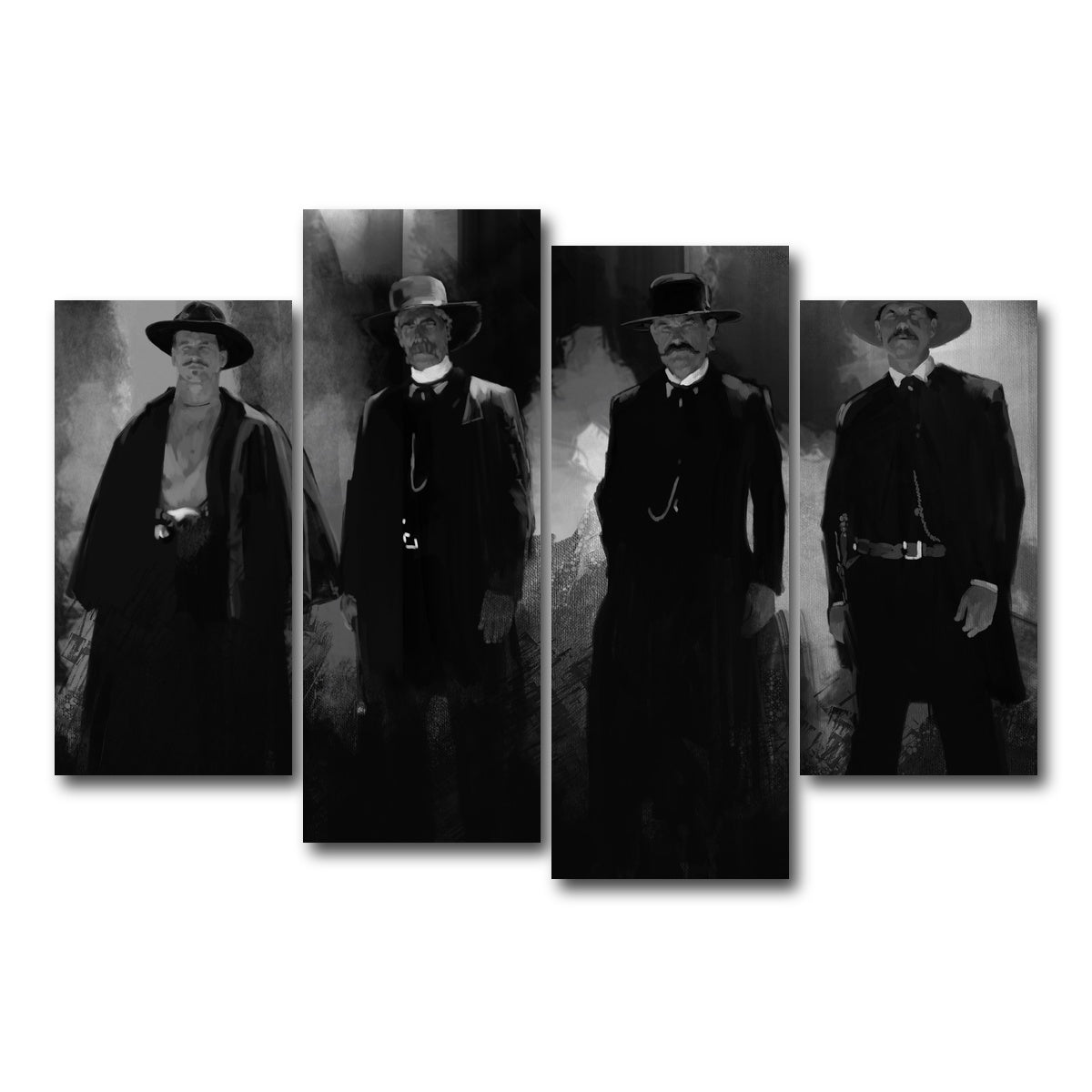 AUTO-MOCKUP WHITE | Tombstone Gang | 4 Piece | Gallery Wrap Canvas | group=4_short