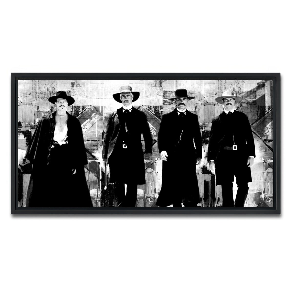 AUTO-MOCKUP WHITE | Tombstone Grayscale | 1 Piece | Black Framed Canvas | group=2x1