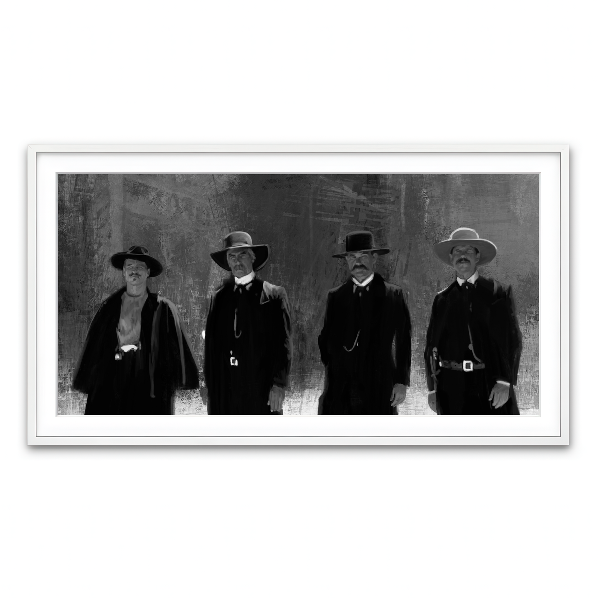 Framed Print 2x1 White