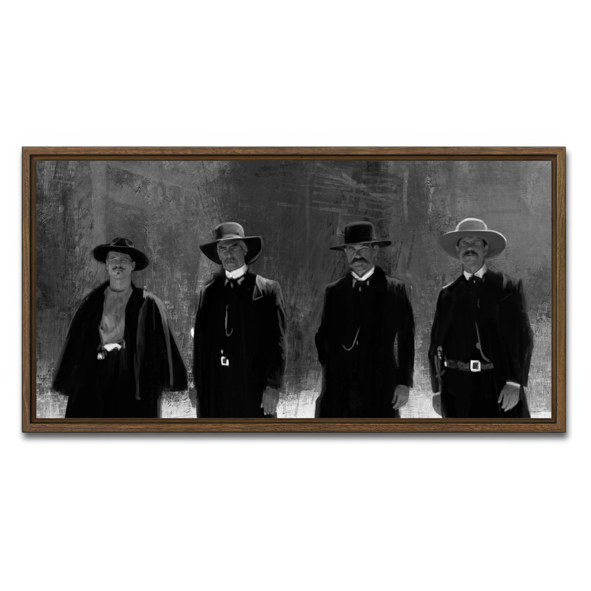 AUTO-MOCKUP WHITE | Tombstone Outlaws | 1 Piece | Walnut Framed Canvas | group=2x1