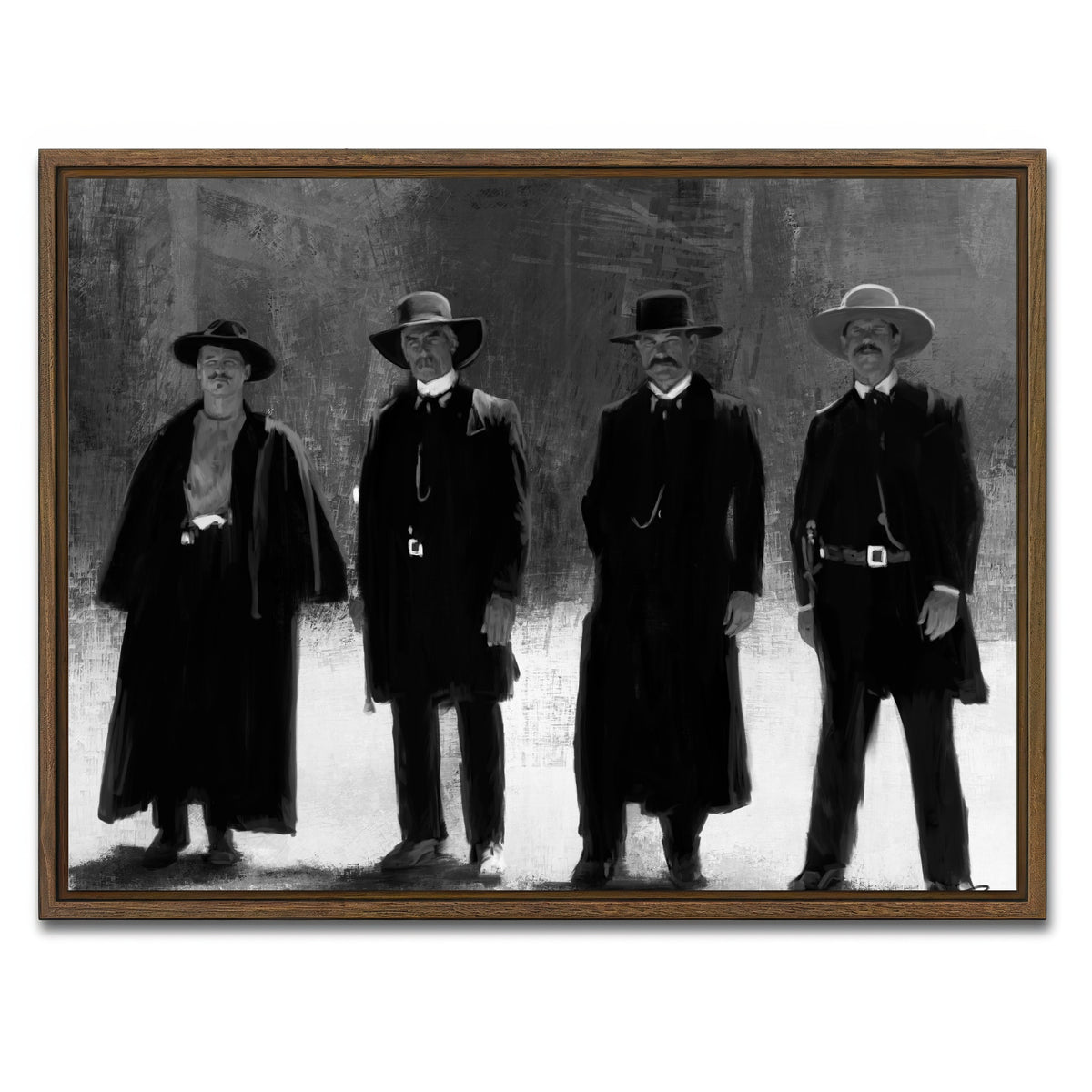 AUTO-MOCKUP WHITE | Tombstone Outlaws | 1 Piece | Walnut Framed Canvas | group=4x3