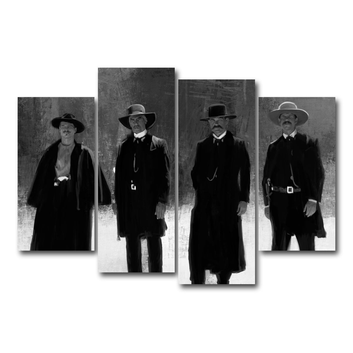 AUTO-MOCKUP WHITE | Tombstone Outlaws | 4 Piece | Gallery Wrap Canvas | group=4_short