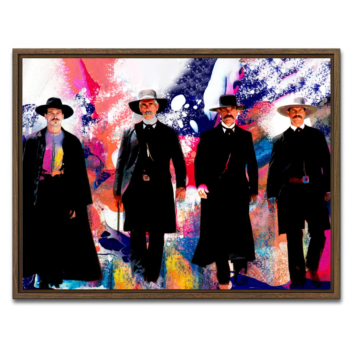 AUTO-MOCKUP WHITE | Tombstone Retro | 1 Piece | Walnut Framed Canvas | group=4x3