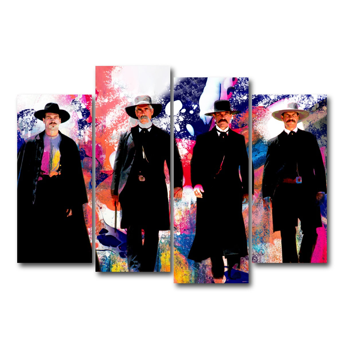 AUTO-MOCKUP WHITE | Tombstone Retro | 4 Piece | Gallery Wrap Canvas | group=4_normal