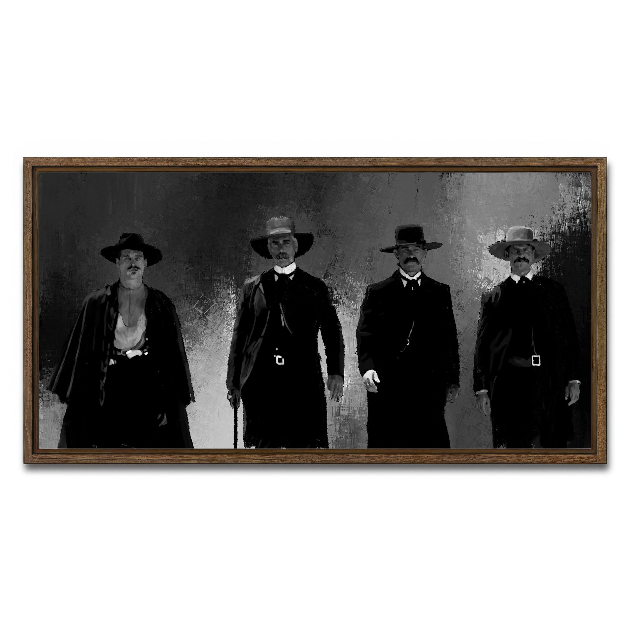 AUTO-MOCKUP WHITE | Tombstone | 1 Piece | Walnut Frame | group=2x1