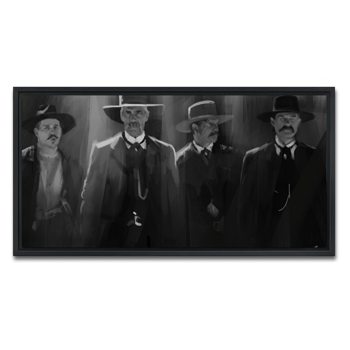 AUTO-MOCKUP WHITE | Tombstone lineup | 1 Piece | Black Framed Canvas | group=2x1