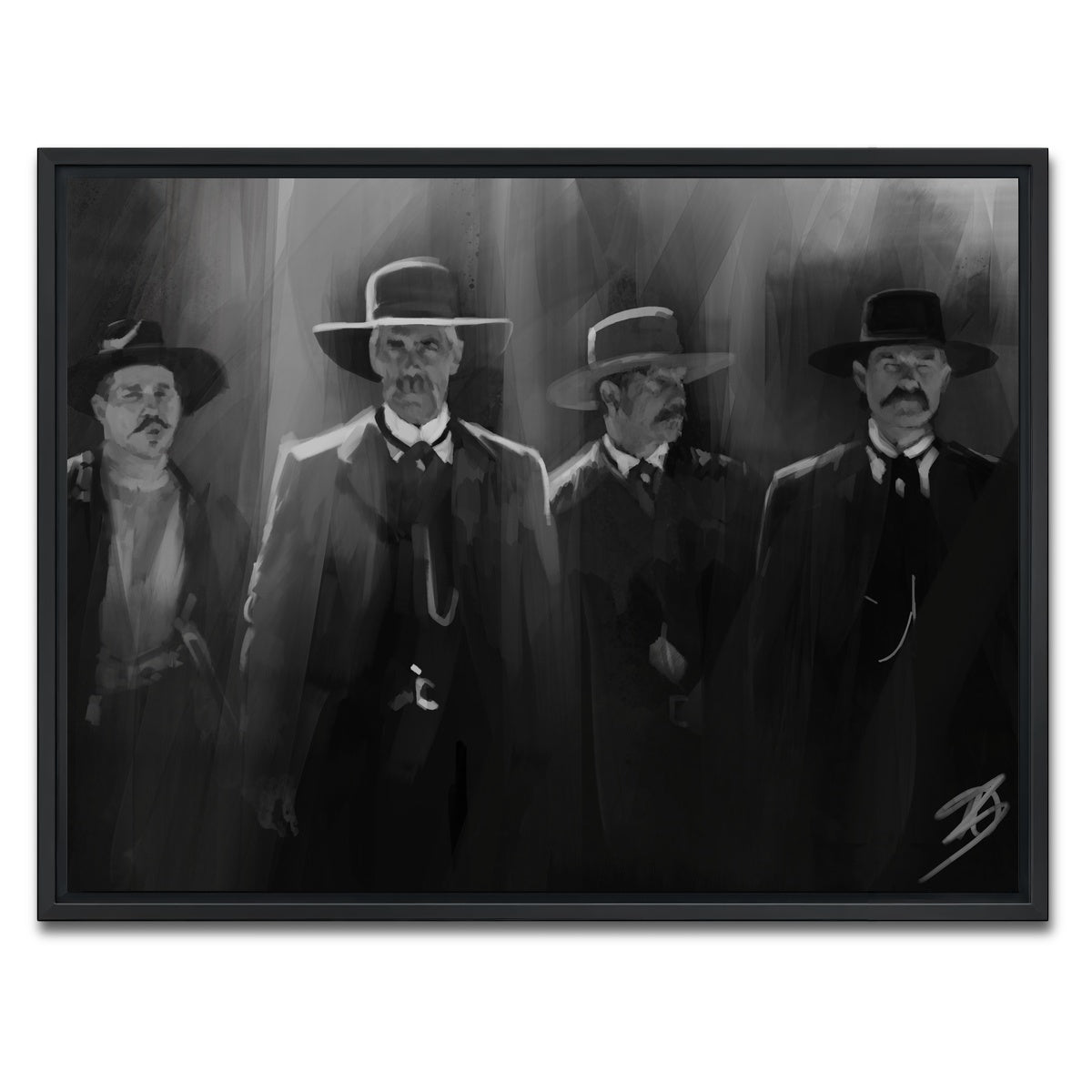 AUTO-MOCKUP WHITE | Tombstone lineup | 1 Piece | Black Framed Canvas | group=4x3