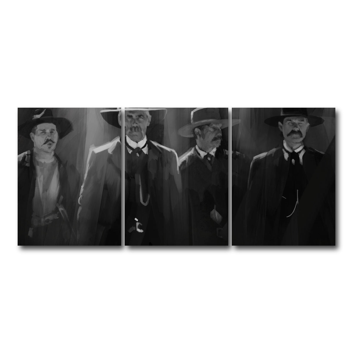 AUTO-MOCKUP WHITE | Tombstone lineup | 3 Piece | Gallery Wrap Canvas | group=18x24