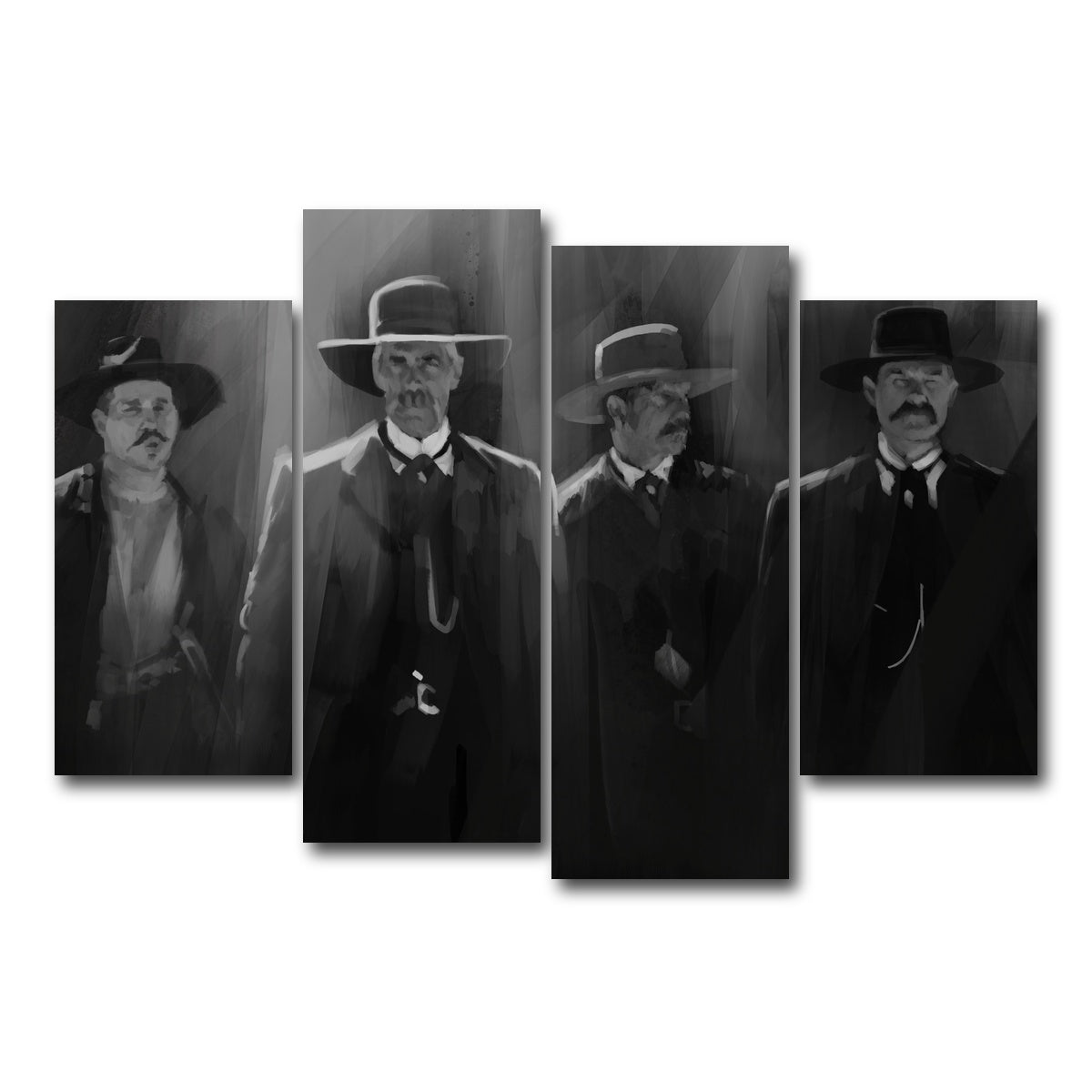 AUTO-MOCKUP WHITE | Tombstone lineup | 4 Piece | Gallery Wrap Canvas | group=4_short