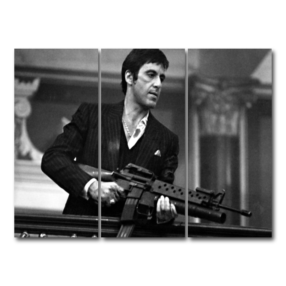AUTO-MOCKUP WHITE | Tony Montana | 3 Piece | Gallery Wrap Canvas | group=8x18