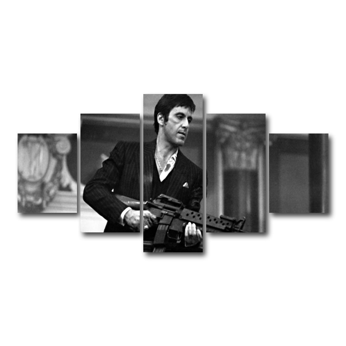 AUTO-MOCKUP WHITE | Tony Montana | 5 Piece | Gallery Wrap Canvas | group=5_short