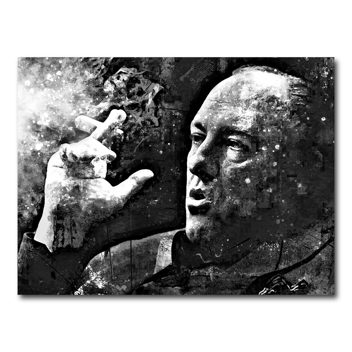 Tony Soprano Grayscale Wall Art, image size:1200x1200