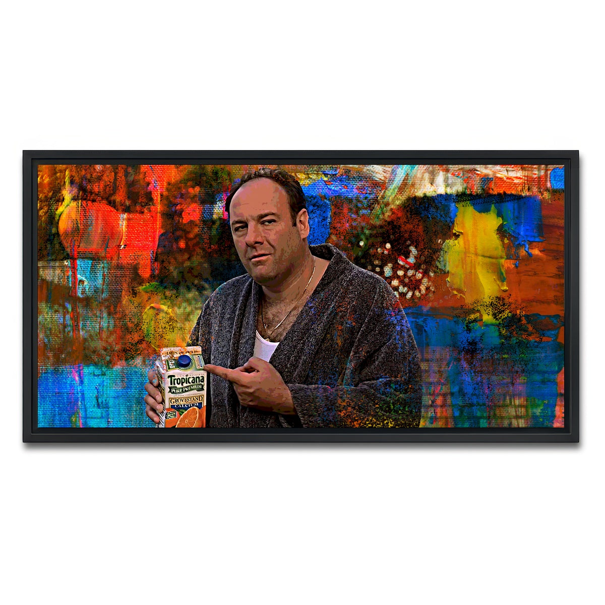 AUTO-MOCKUP WHITE | Tony Soprano Some Pulp | 1 Piece | Black Framed Canvas | group=2x1
