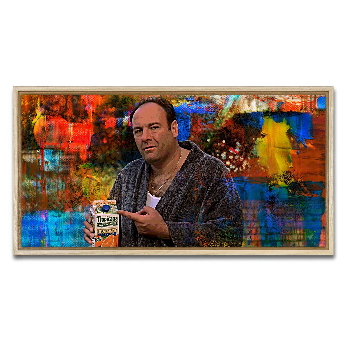 AUTO-MOCKUP WHITE | Tony Soprano Some Pulp | 1 Piece | Natural Framed Canvas | group=2x1