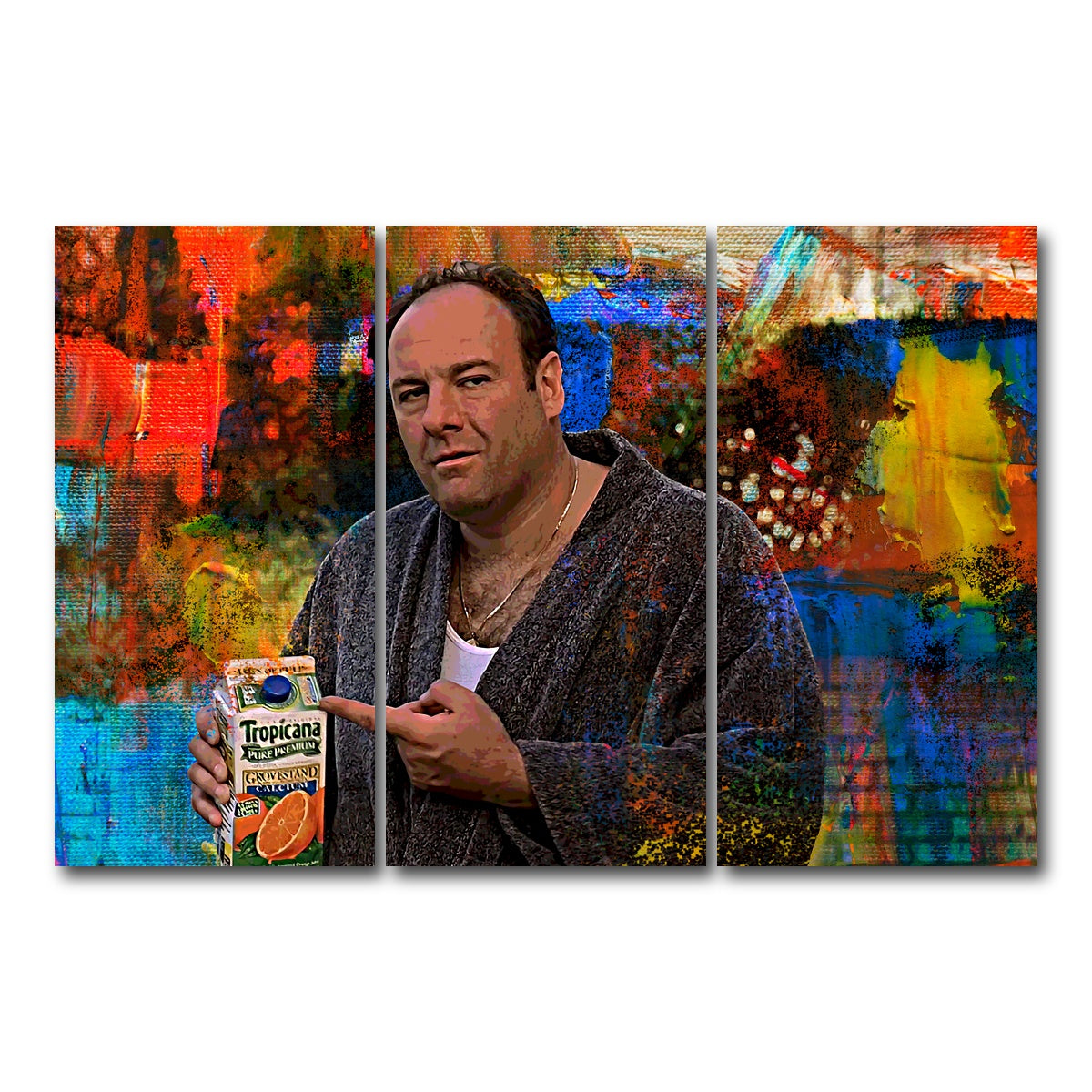 AUTO-MOCKUP WHITE | Tony Soprano Some Pulp | 3 Piece | Gallery Wrap Canvas | group=12x24