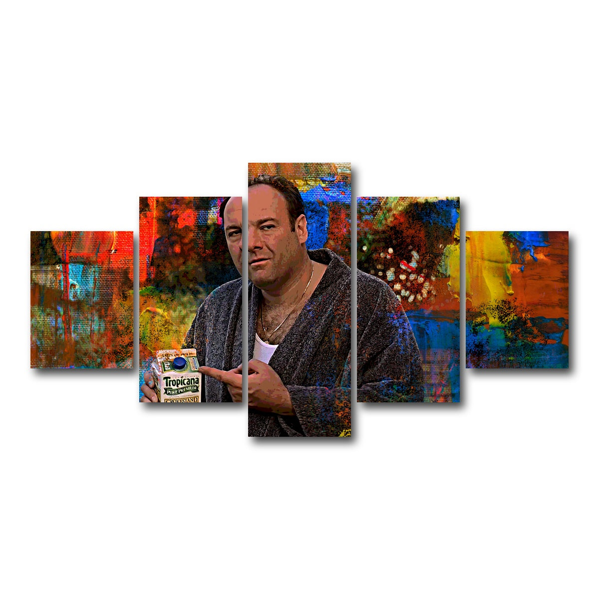 AUTO-MOCKUP WHITE | Tony Soprano Some Pulp | 5 Piece | Gallery Wrap Canvas | group=5_short