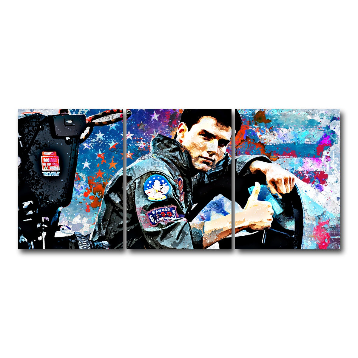 AUTO-MOCKUP WHITE | Top Gun | 3 Piece | Gallery Wrap Canvas | group=18x24