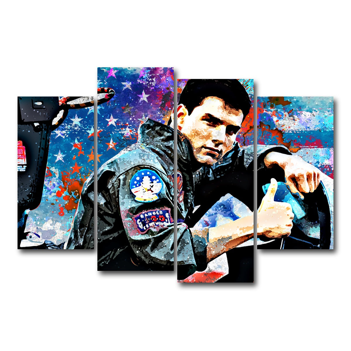 AUTO-MOCKUP WHITE | Top Gun | 4 Piece | Gallery Wrap Canvas | group=4_short