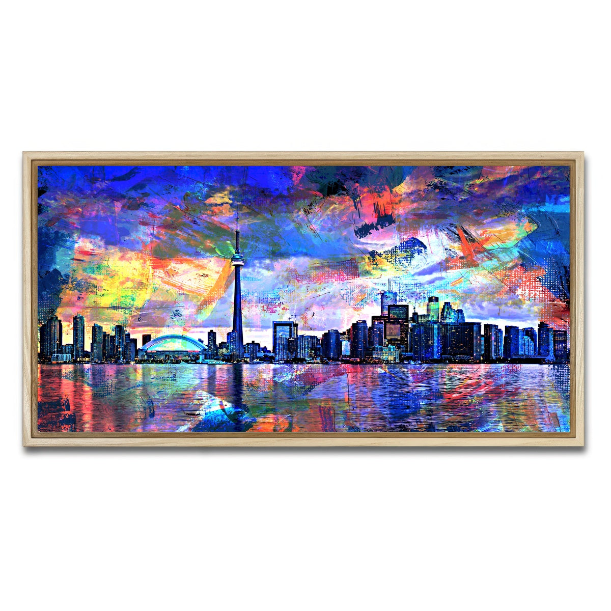 AUTO-MOCKUP WHITE | Toronto Abstract | 1 Piece | Natural Framed Canvas | group=2x1
