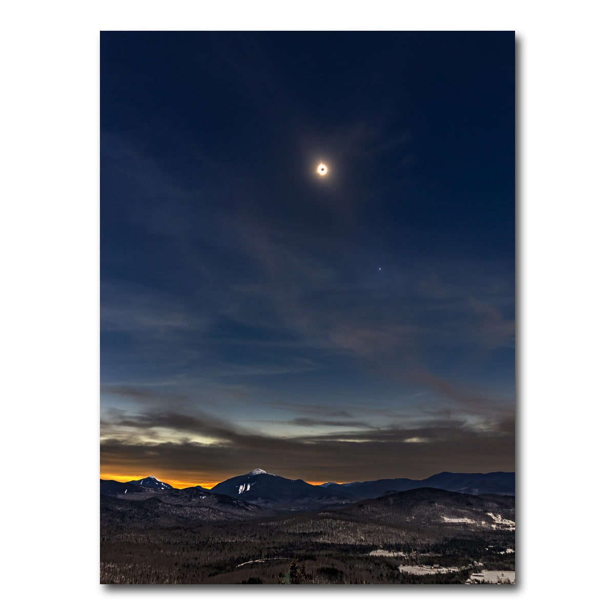 AUTO-MOCKUP WHITE | Total Solar Eclipse and the Adirondacks | 1 Piece | Gallery Wrap Canvas | group=3x4
