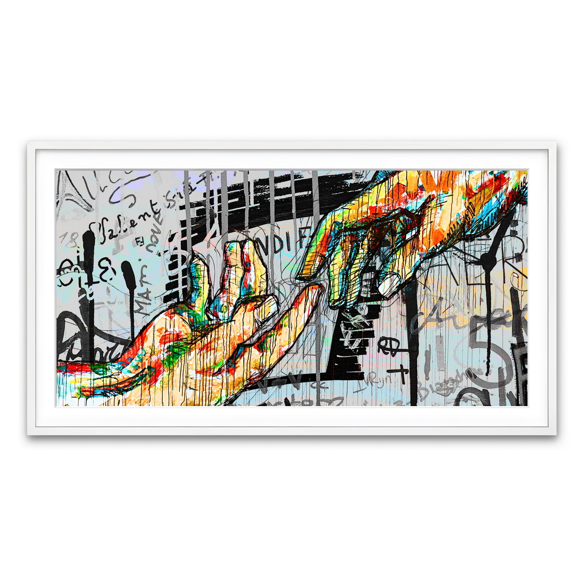 Framed Print 2x1 White