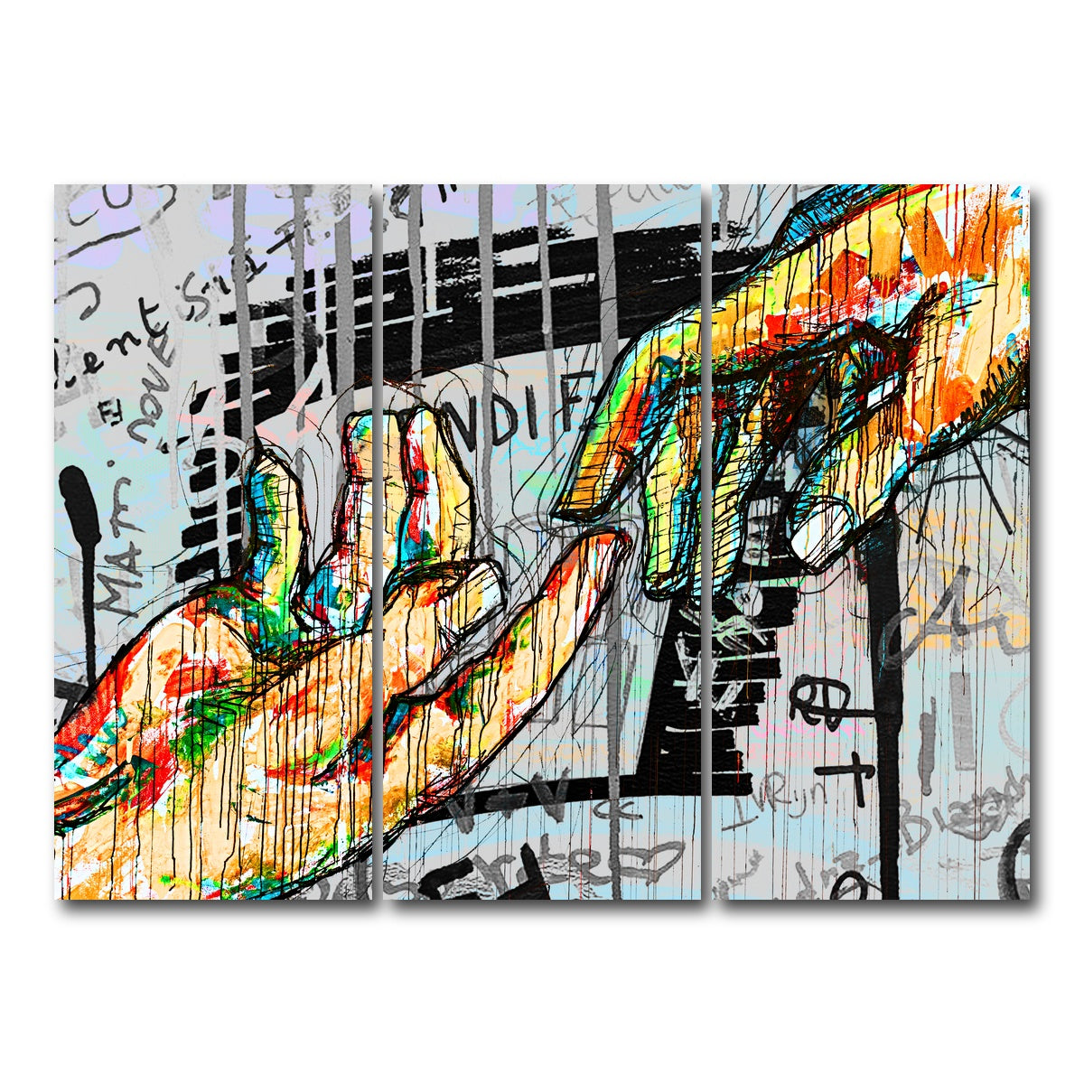 AUTO-MOCKUP WHITE | Touch Hand design | 3 Piece | Gallery Wrap Canvas | group=8x18