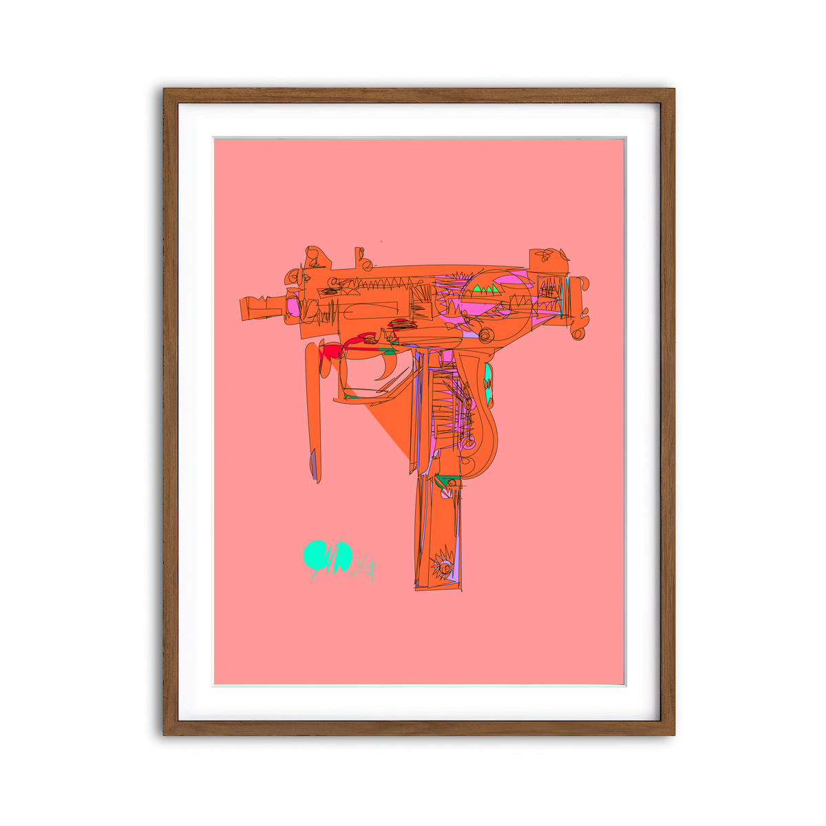 Framed Print 3x4 Walnut