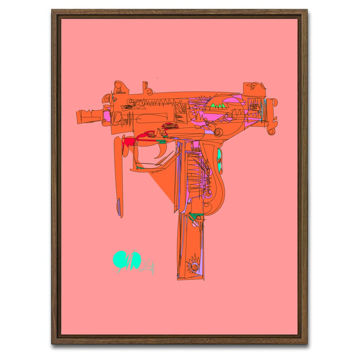 AUTO-MOCKUP WHITE | Toy Oozie | 1 Piece | Walnut Framed Canvas | group=3x4