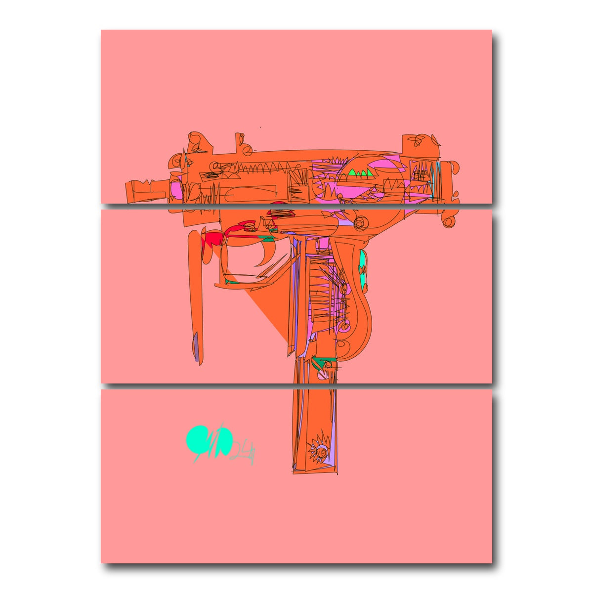 AUTO-MOCKUP WHITE | Toy Oozie | 3 Piece | Gallery Wrap Canvas | group=8x18_stacked