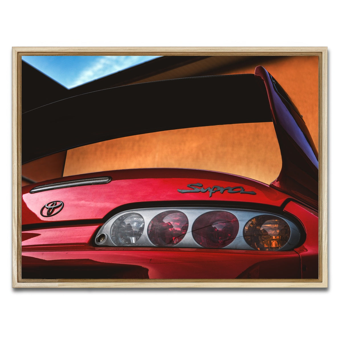 AUTO-MOCKUP WHITE | Toyota Supra 3 | 1 Piece | Natural Framed Canvas | group=4x3