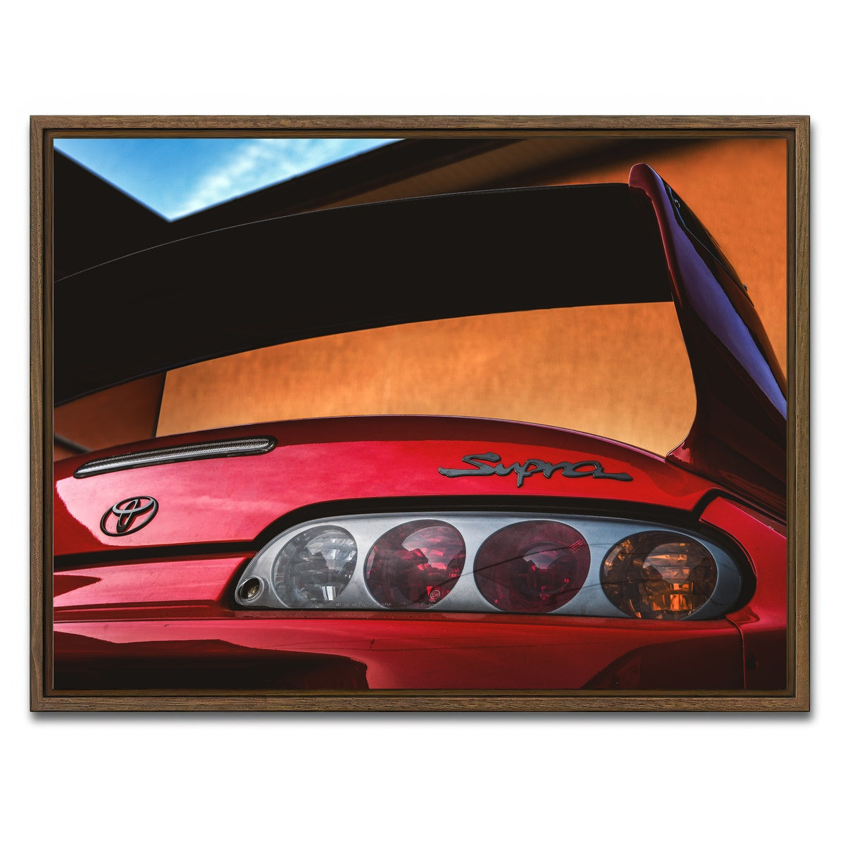 AUTO-MOCKUP WHITE | Toyota Supra 3 | 1 Piece | Walnut Framed Canvas | group=4x3