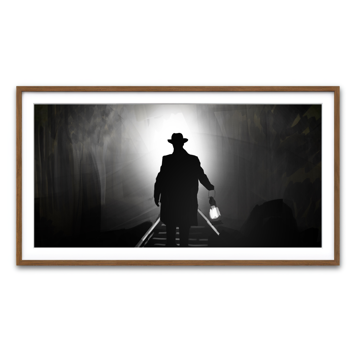 Framed Print 2x1 Walnut