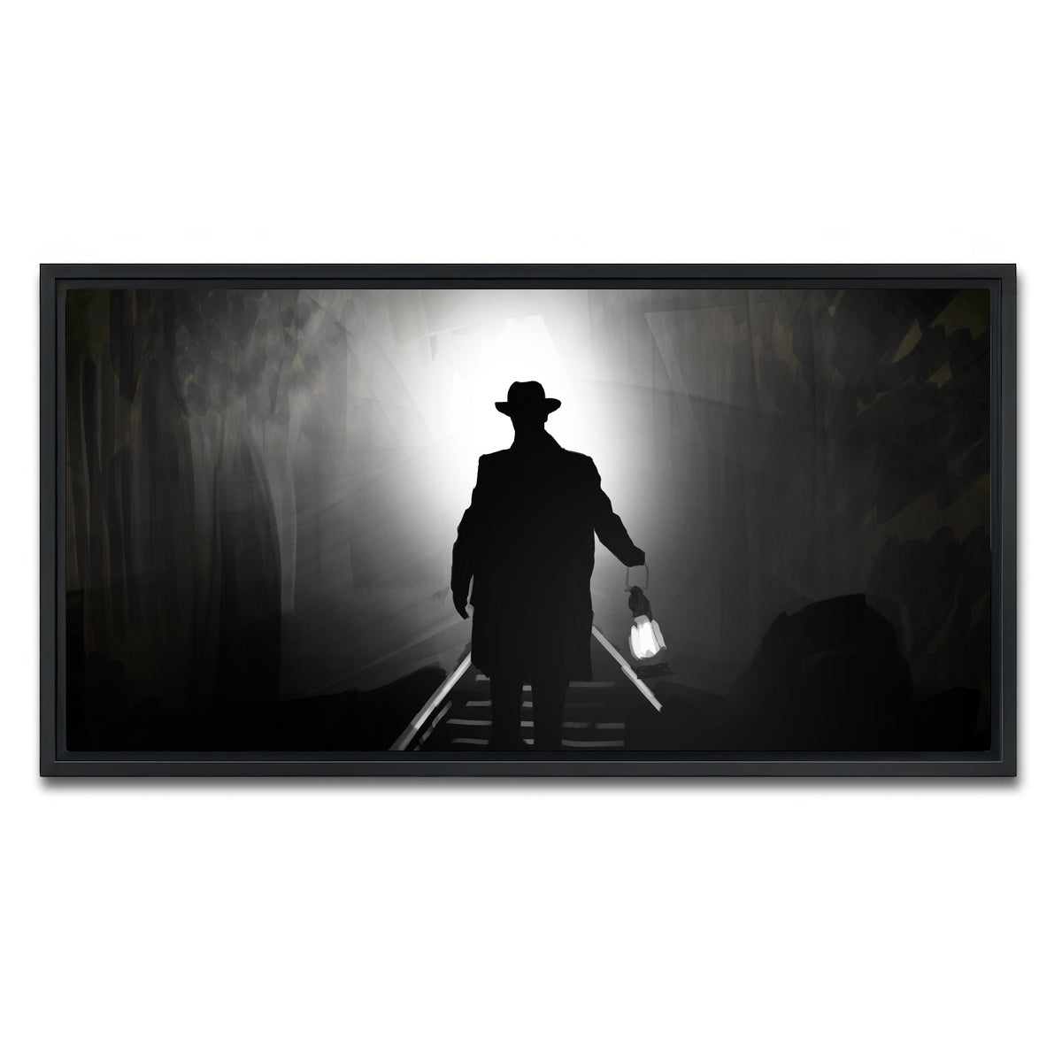 AUTO-MOCKUP WHITE | Train light | 1 Piece | Black Framed Canvas | group=2x1