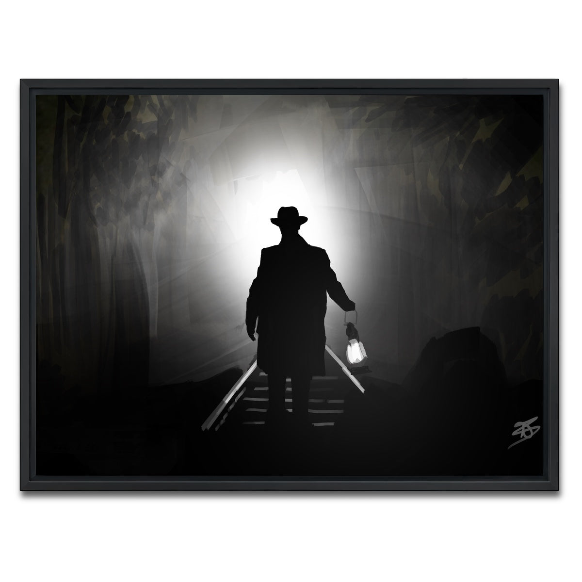 AUTO-MOCKUP WHITE | Train light | 1 Piece | Black Framed Canvas | group=4x3