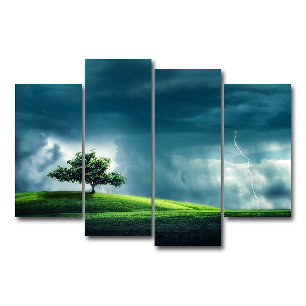 AUTO-MOCKUP WHITE | Tree Alone | 4 Piece | Gallery Wrap Canvas | group=4_short