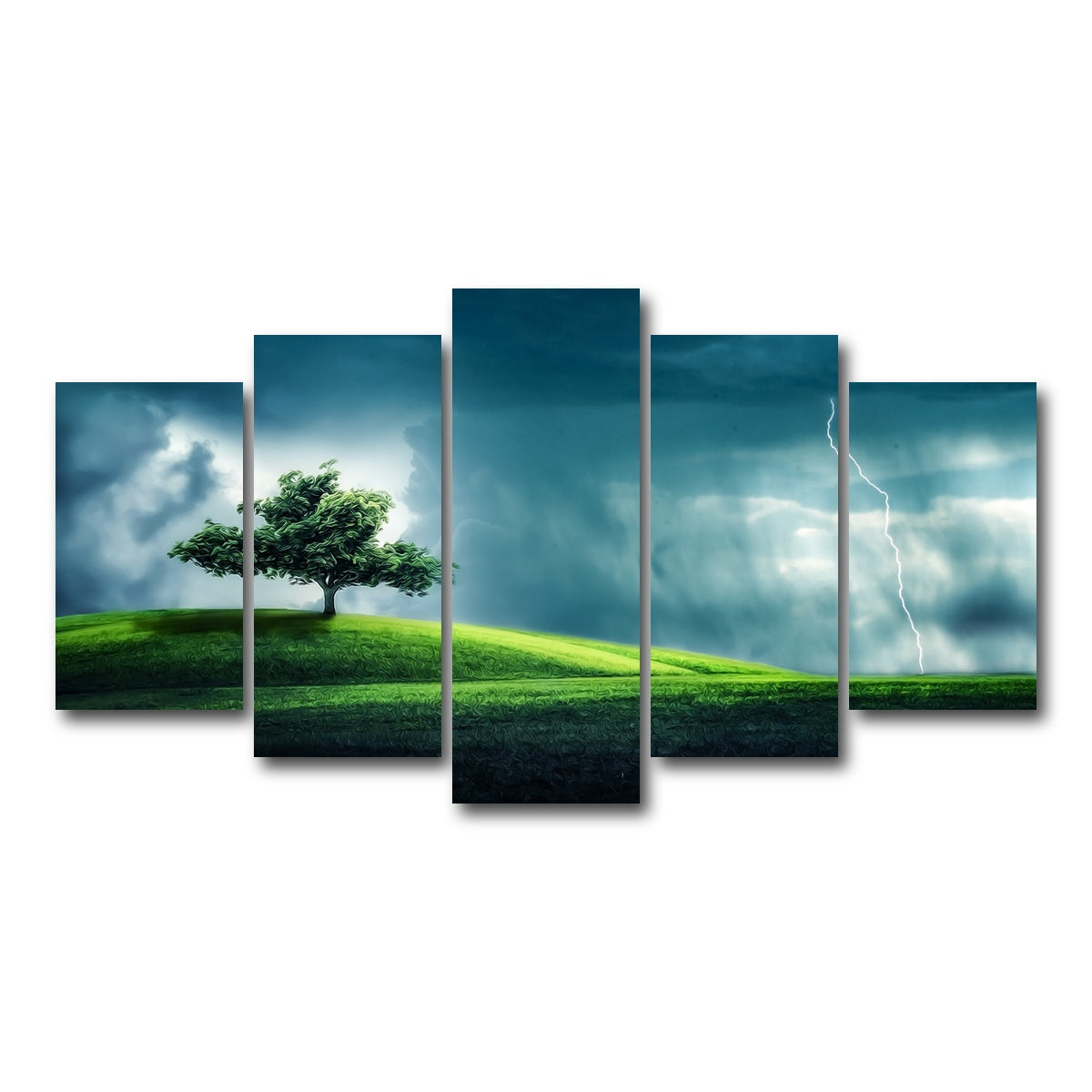 AUTO-MOCKUP WHITE | Tree Alone | 5 Piece | Gallery Wrap Canvas | group=5_normal